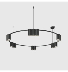 DK4067-BK Подвесной светильник ORBIT, IP20, 15xGU10 LED до 15 Вт, черный матовый, алюминий