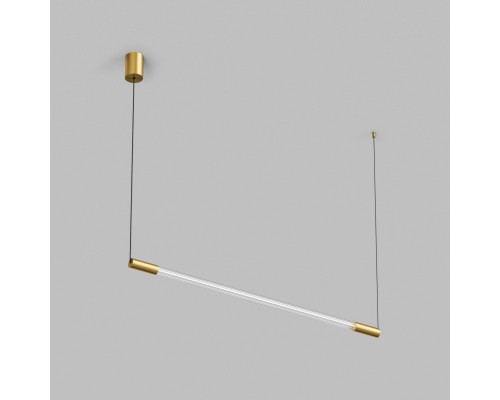 Светильник подвесной AURA, 25 Вт, 3000К, 1200x40x1500 мм, алюминий+стекло, бронза