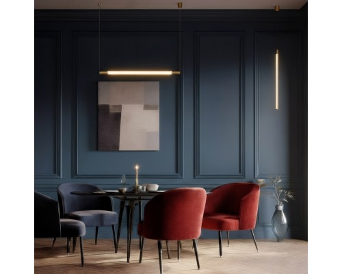 Светильник подвесной AURA, 25 Вт, 3000К, 1200x40x1500 мм, алюминий+стекло, бронза