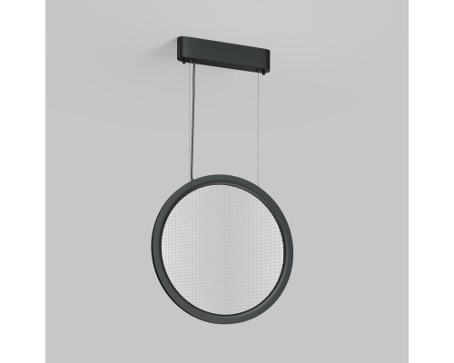 Подвесной светильник вертикальный VEIL, 25 Вт, ?450?1950 мм, LED 2700-6000K, IP20, пульт Д/У (в комплекте), черный, алюминий, акрил