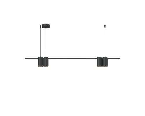 DK4061-BK Подвесной светильник ORBIT, IP20, 4xGU10 LED до 15 Вт, черный матовый, алюминий