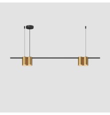 DK4061-BK+SG Подвесной светильник ORBIT, IP20, 4xGU10 LED до 15 Вт, черный + сатинированное золото, алюминий