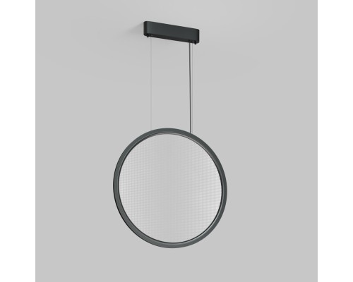 Подвесной светильник вертикальный VEIL, 35 Вт, ?600?2100 мм, LED 2700-6000K, IP20, пульт Д/У (в комплекте), черный, алюминий, акрил