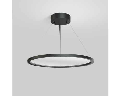 Подвесной светильник горизонтальный VEIL, 35 Вт, ?600?В1500 мм, LED 2700-6000K, IP20, пульт Д/У (в комплекте), черный, алюминий, акрил