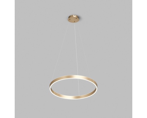 Светильник подвесной RAYDIA, 60 Вт, 3000–4000К, ?800?1500 мм, металл+акрил, матовое золото, свет вверх/вниз