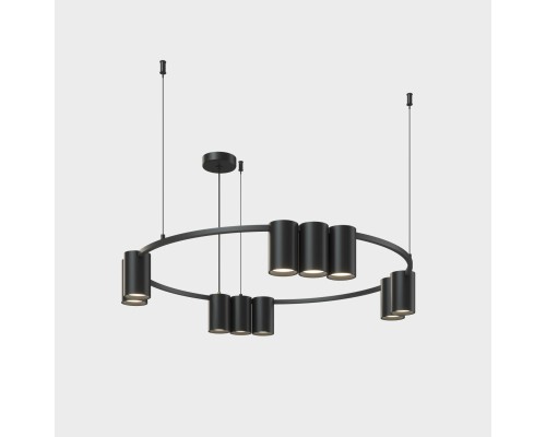 DK4065-BK Подвесной светильник ORBIT, IP20, 10xGU10 LED до 15 Вт, черный матовый, алюминий