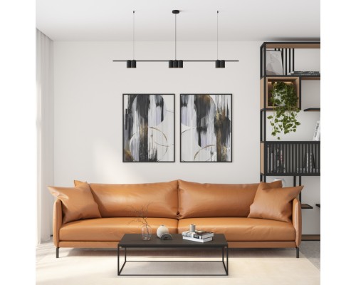 DK4063-BK Подвесной светильник ORBIT, IP20, 7xGU10 LED до 15 Вт, черный матовый, алюминий