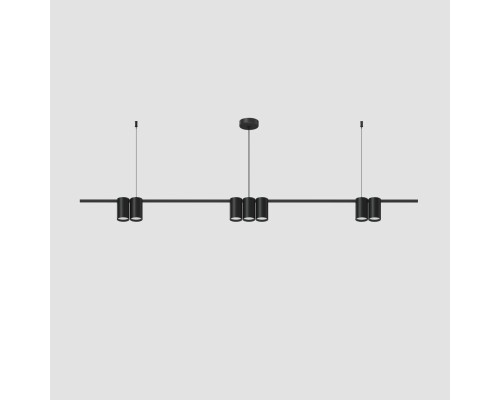 DK4063-BK Подвесной светильник ORBIT, IP20, 7xGU10 LED до 15 Вт, черный матовый, алюминий