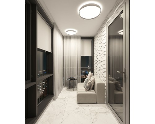 DK6510-WH Накладной светильник, LED, 40W, IP 20, 3000K - 6500K, белый, металл, полимер