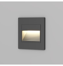 DK3050-BK Светильник встраиваемый в стену, IP 20, LED 3000, 1 Вт, черный пластик