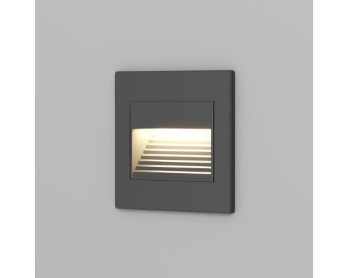 DK3050-BK Светильник встраиваемый в стену, IP 20, LED 3000, 1 Вт, черный пластик