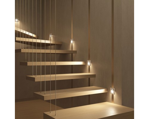 DK1020-WH Светильник встраиваемый в стену c датчиком движения, IP 20, LED 3000, 1 Вт, белый, пластик