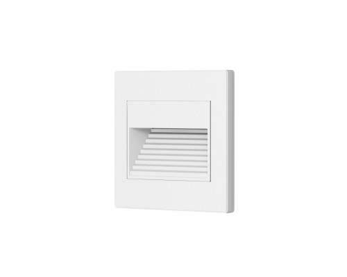 DK3050-WH Светильник встраиваемый в стену, IP 20, LED 3000, 1 Вт, белый, пластик