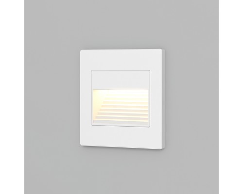 DK3050-WH Светильник встраиваемый в стену, IP 20, LED 3000, 1 Вт, белый, пластик