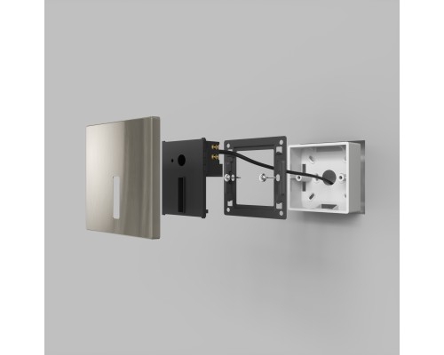 DK1030-NI Светильник встраиваемый в стену, IP 20, LED 3000K, 3 Вт, никель, алюминий