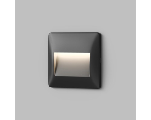 Светильник встраиваемый в стену HELM, IP65, LED 3000К, 2.5 Вт, черный, пластик