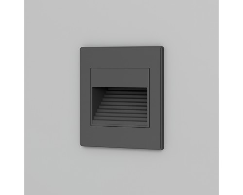 DK3050-BK Светильник встраиваемый в стену, IP 20, LED 3000, 1 Вт, черный пластик