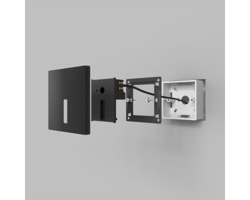 DK1030-BK Светильник встраиваемый в стену, IP 20, LED 3000K, 3 Вт, черный, алюминий