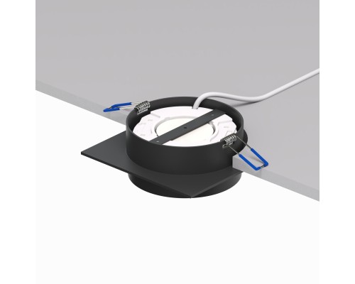 DK2091-BK Встраиваемый светильник FLAT, IP 20, до 15 Вт, GX53, LED, черный, алюминий