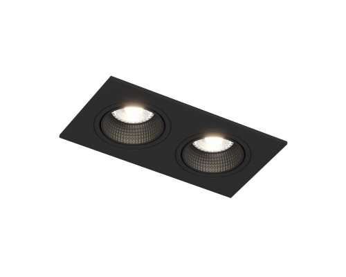 DK3072-BK Встраиваемый светильник, IP 20, 10 Вт, GU5.3, LED, черный/черный, пластик
