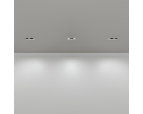 DK2514-WB Встраиваемый светильник SPACE со светодиодом L126mm 220V 10W 38° 4000К IP20 белый/черный алюминий