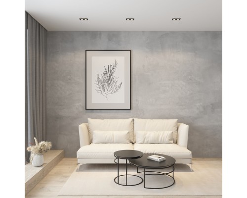 DK3072-BK Встраиваемый светильник, IP 20, 10 Вт, GU5.3, LED, черный/черный, пластик