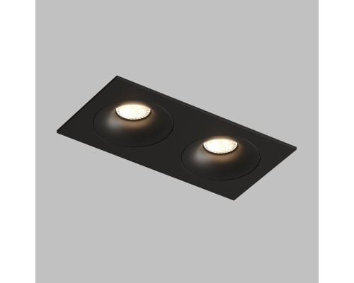 DK2122-BK Встраиваемый светильник, IP 20, 50 Вт, GU10, черный, алюминий