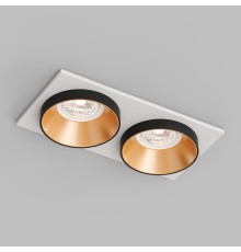 DK2422-GD Встраиваемый светильник, IP 20, 50 Вт, GU10, черный/золотой, алюминий