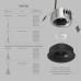 DK2430-BK Встраиваемый светильник SHINE GLOW 15Вт, 3000-4000К, IP20, черный матовый, алюминий