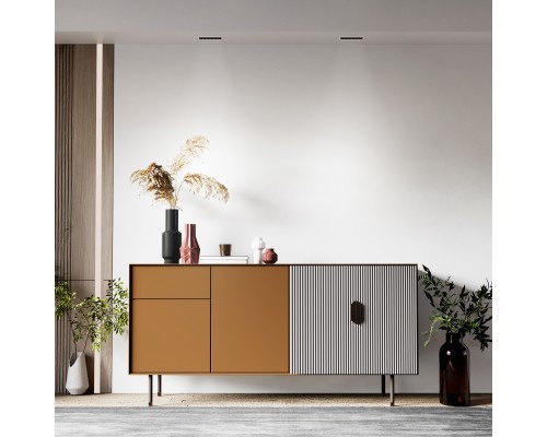 DK2514-WB Встраиваемый светильник SPACE со светодиодом L126mm 220V 10W 38° 4000К IP20 белый/черный алюминий