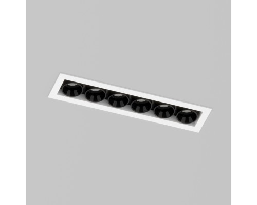 DK2514-WB Встраиваемый светильник SPACE со светодиодом L126mm 220V 10W 38° 4000К IP20 белый/черный алюминий