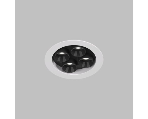DK2510-WB Встраиваемый светильник SPACE со светодиодом d65 220V 8W 38° 4000К IP20 белый/черный алюминий