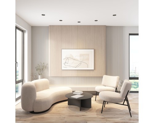 DK2120-BK Встраиваемый светильник, IP 20, 50 Вт, GU10, черный, алюминий