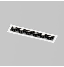 DK2514-WB Встраиваемый светильник SPACE со светодиодом L126mm 220V 10W 38° 4000К IP20 белый/черный алюминий