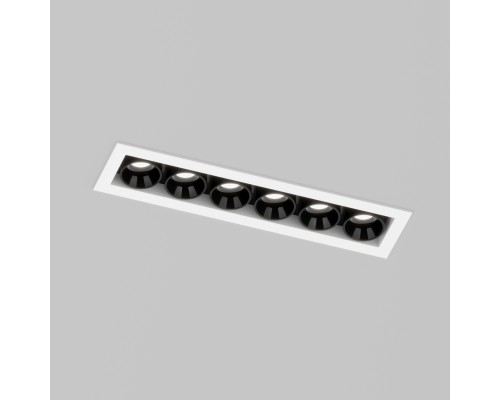 DK2514-WB Встраиваемый светильник SPACE со светодиодом L126mm 220V 10W 38° 4000К IP20 белый/черный алюминий