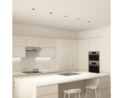 DK3026-WB Встраиваемый светильник, IP 20, 10 Вт, GU5.3, LED, белый/черный, пластик