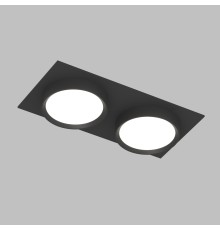 DK2092-BK Встраиваемый светильник FLAT, IP 20, до 15 Вт, GX53, LED, черный, алюминий