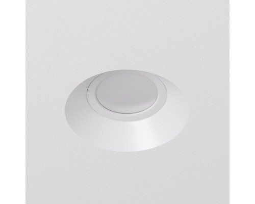 DK2081-WH Встраиваемый точечный светильник для натяжных ПВХ потолков INVIZ, IP 20, до 9 Вт, GU10, LED, белый, ABS-пластик