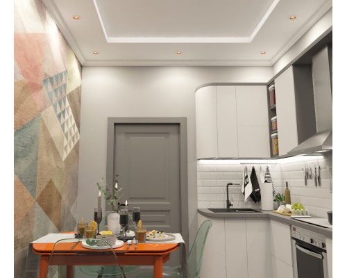 DK3061-WBR Встраиваемый светильник, IP 20, 10 Вт, GU5.3, LED, белый/бронзовый, пластик