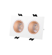 DK3072-WBR Встраиваемый светильник, IP 20, 10 Вт, GU5.3, LED, белый/бронзовый, пластик