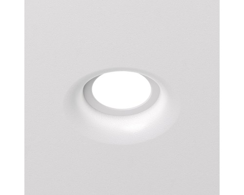 DK2080-WH Встраиваемый точечный светильник для натяжных ПВХ потолков INVIZ, IP 20, до 9 Вт, GU10, LED, белый, ABS-пластик