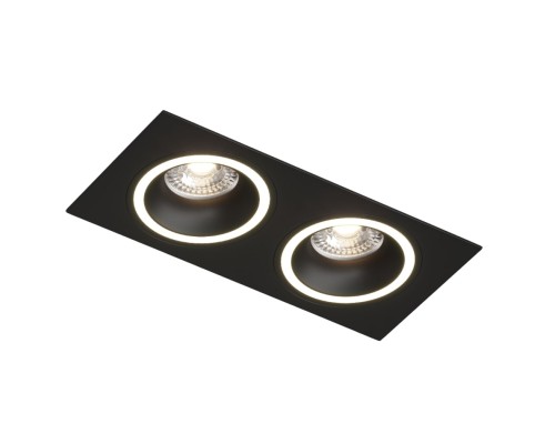 DK2062-BK Встраиваемый светильник, IP 20, до 15 Вт, GU10, LED, черный, алюминий