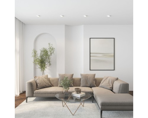 DK2091-WH Встраиваемый светильник FLAT, IP 20, до 15 Вт, GX53, LED, белый, алюминий