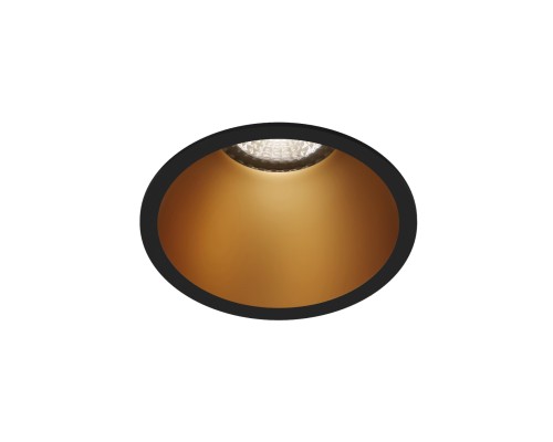 DK3026-BG Встраиваемый светильник, IP 20, 10 Вт, GU5.3, LED, черный/золотой, пластик