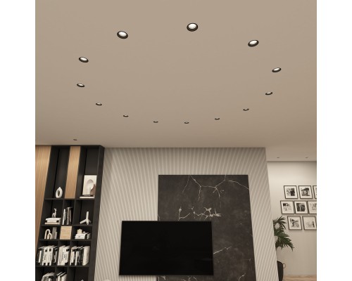 DK3055-BK Встраиваемый светильник, IP 20, 10 Вт, GU5.3, LED, черный, пластик