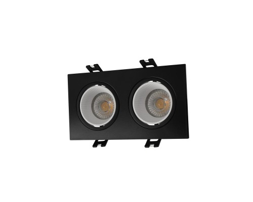 DK3072-BK+WH Встраиваемый светильник, IP 20, 10 Вт, GU5.3, LED, черный/белый, пластик