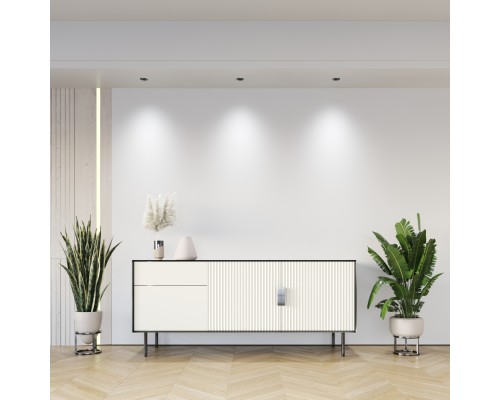 DK2510-WB Встраиваемый светильник SPACE со светодиодом d65 220V 8W 38° 4000К IP20 белый/черный алюминий