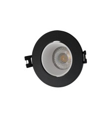 DK3061-BK+WH Встраиваемый светильник, IP 20, 10 Вт, GU5.3, LED, черный/белый, пластик