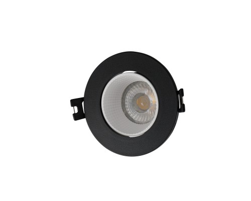 DK3061-BK+WH Встраиваемый светильник, IP 20, 10 Вт, GU5.3, LED, черный/белый, пластик