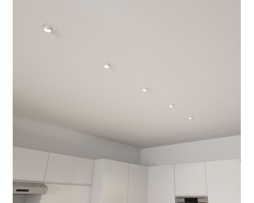 DK3121-WH Встраиваемый светильник, IP20, до 15 Вт, LED, GU5,3, белый, пластик